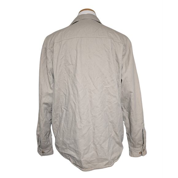 Vintage Woolrich Shirt Mens XL Shacket Plaid Lined Tan Chore Barn Work Jacket - Picture 2 of 8